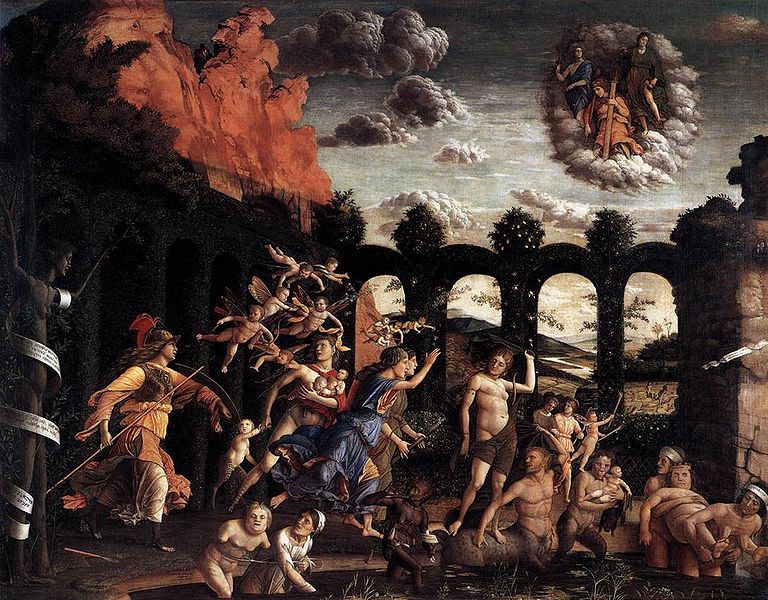 Triunfo das Virtudes (1502, Louvre). Andrea Mantegna (1431-1506)