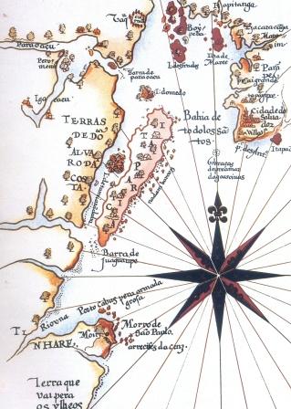 Mapa da Bahia de Todos os Santos, século XVI